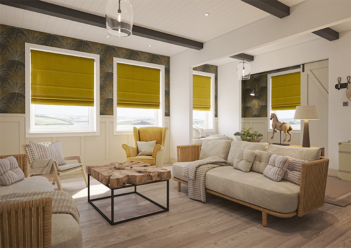 Ultra Luxe Velvet, Old Gold - Roman Blind - Image 6